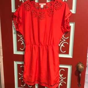 Red/Orange Cut Out Dress Size Medium